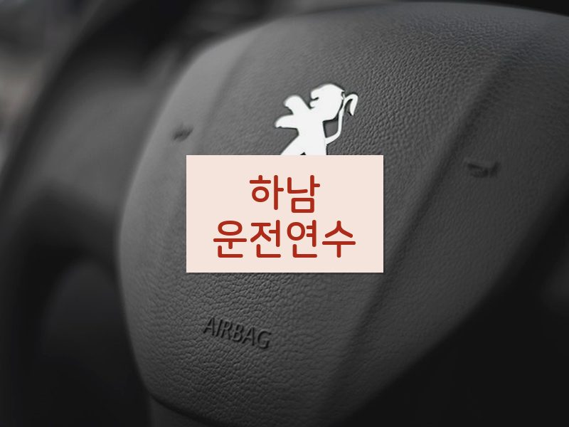 하남운전연수 후기