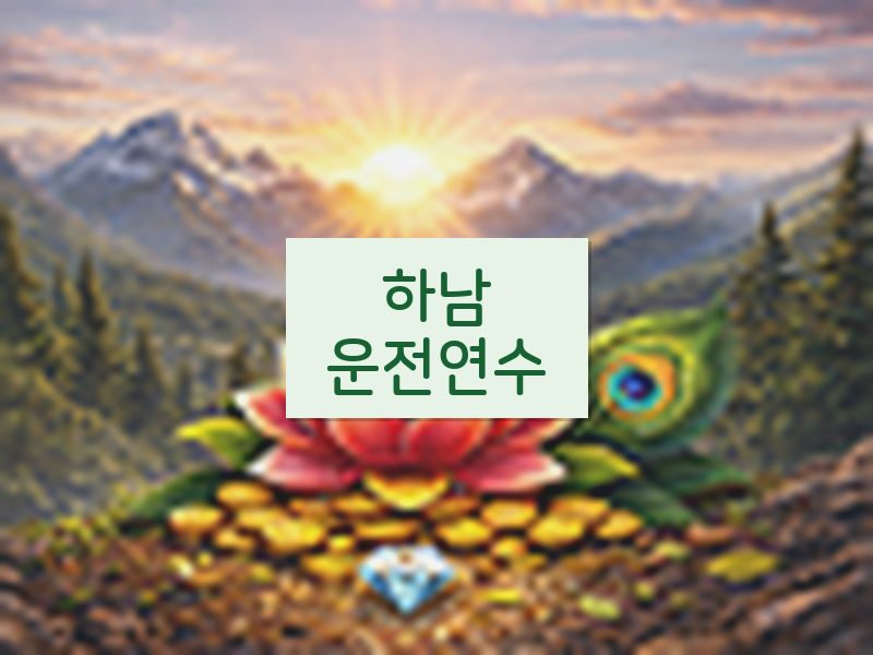 하남운전연수 후기