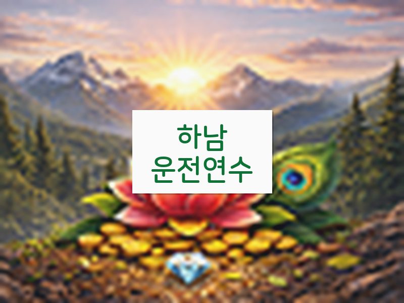 하남운전연수 후기
