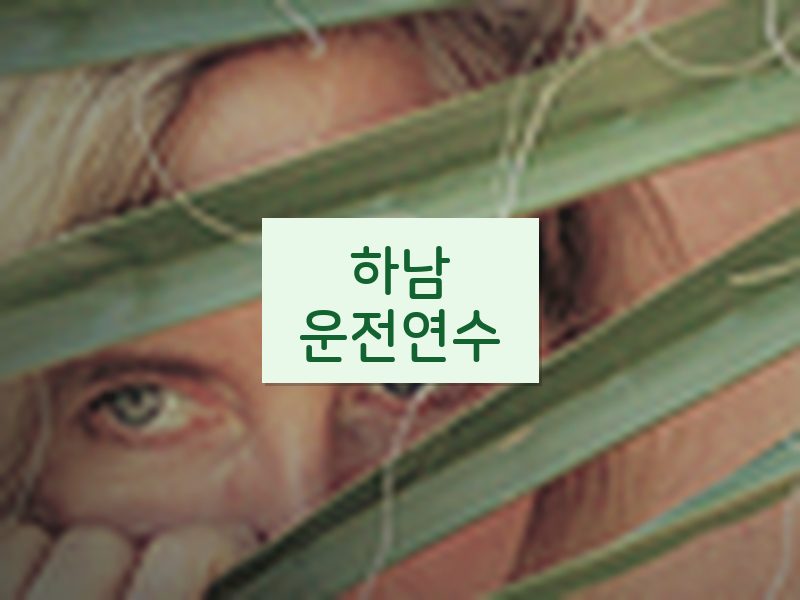 하남운전연수 후기