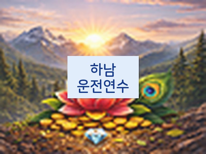 하남운전연수 후기
