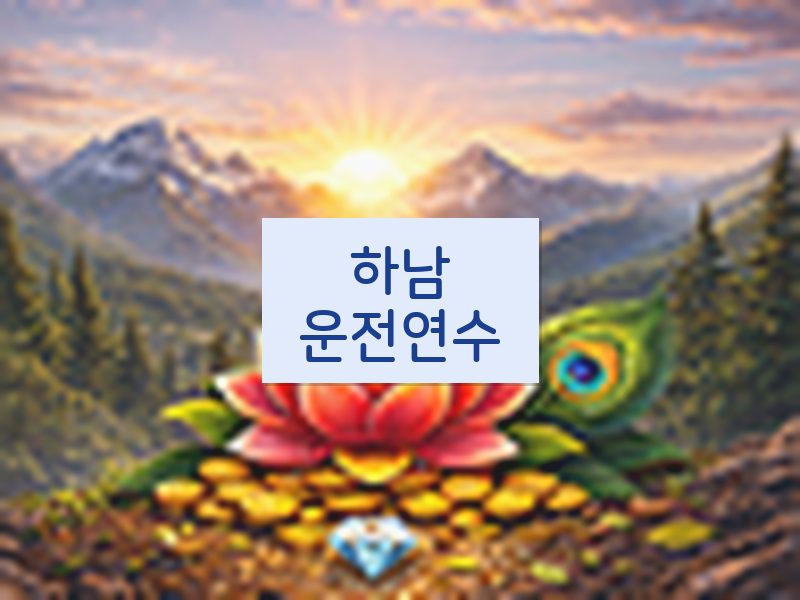 하남운전연수 후기