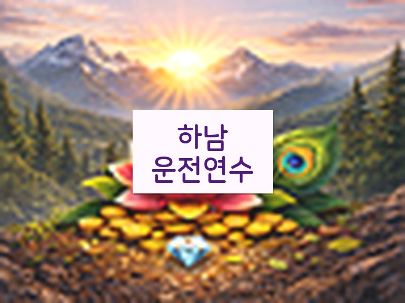 하남운전연수 후기