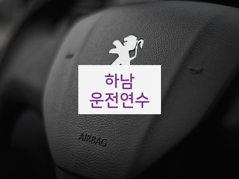하남운전연수 후기