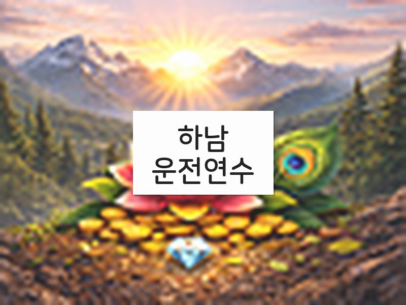 하남운전연수 후기