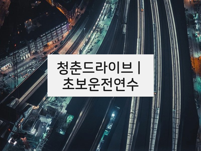청춘드라이브 | 초보운전연수 후기