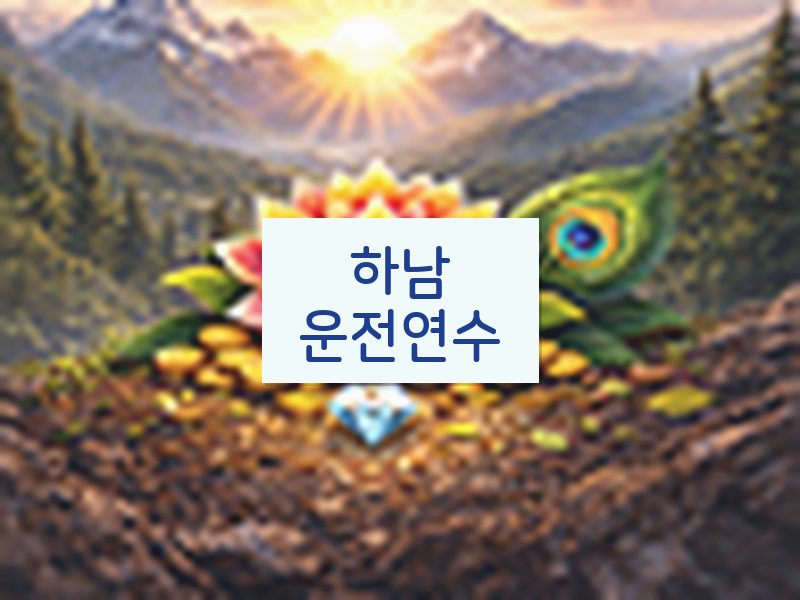하남운전연수 후기