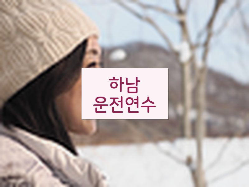 하남운전연수 후기