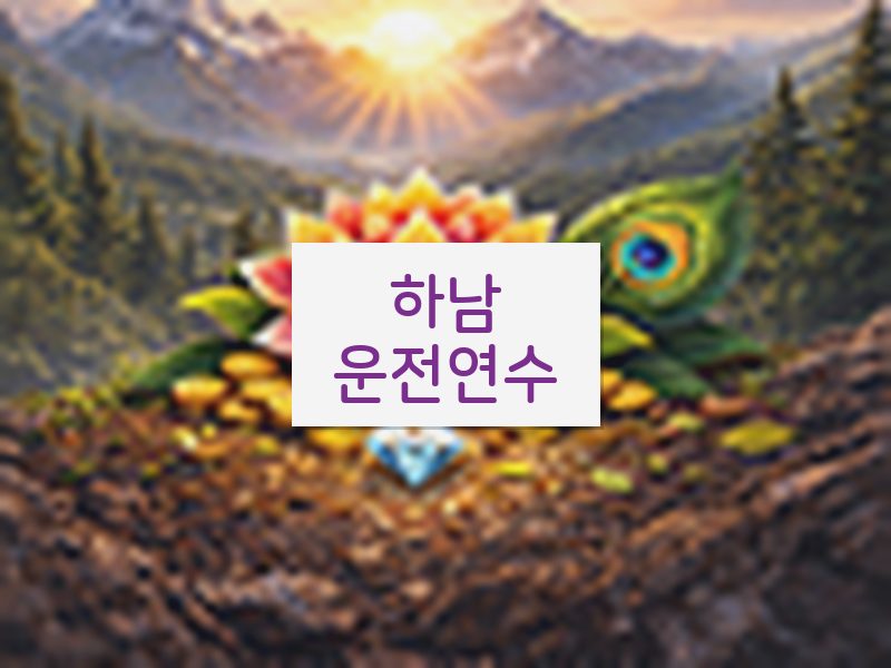 하남운전연수 후기