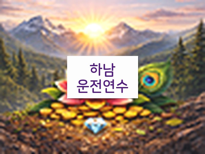하남운전연수 후기
