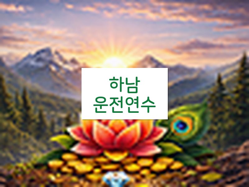 하남운전연수 후기