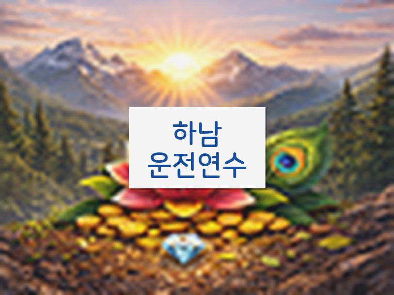 하남운전연수 후기