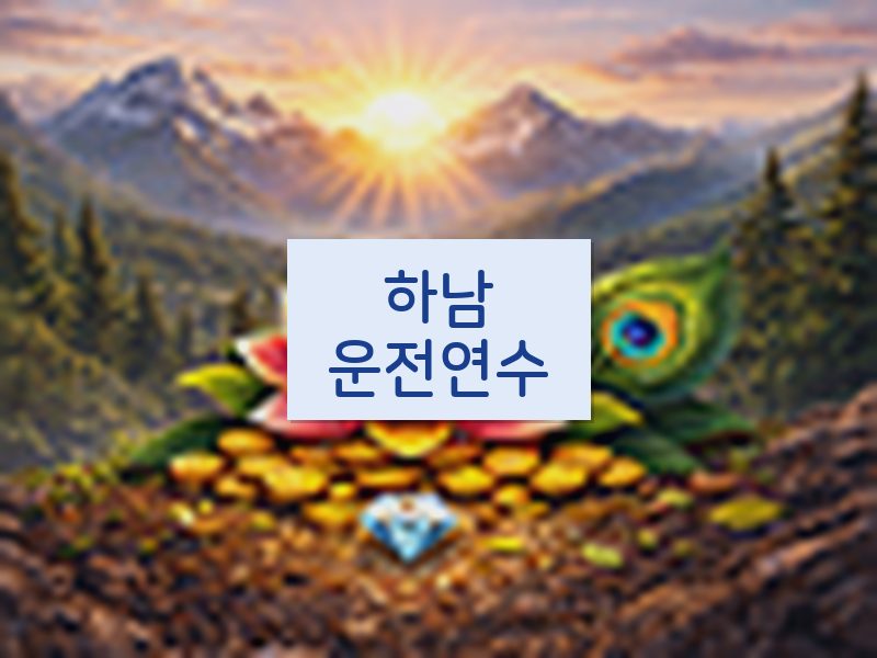 하남운전연수 후기