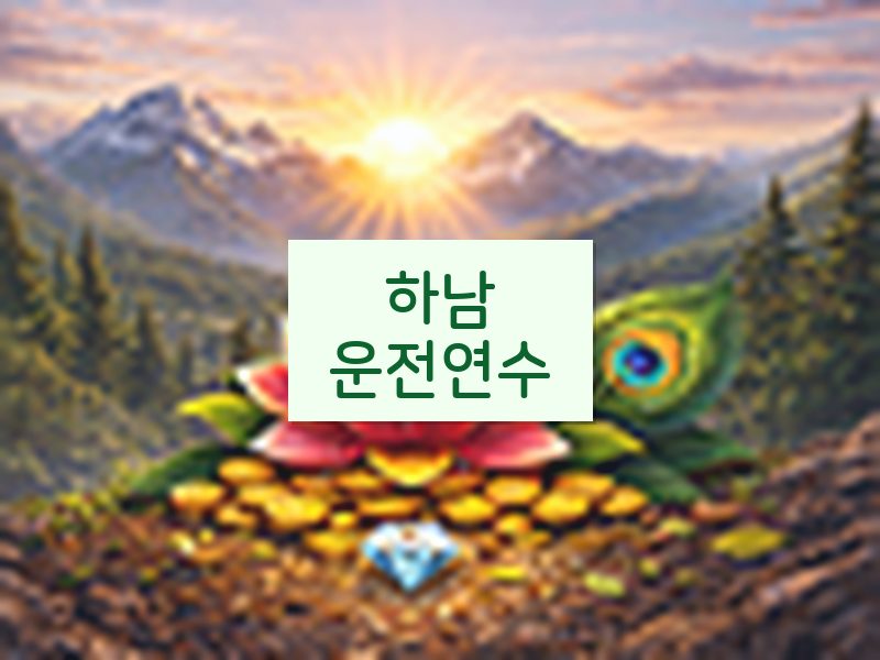 하남운전연수 후기