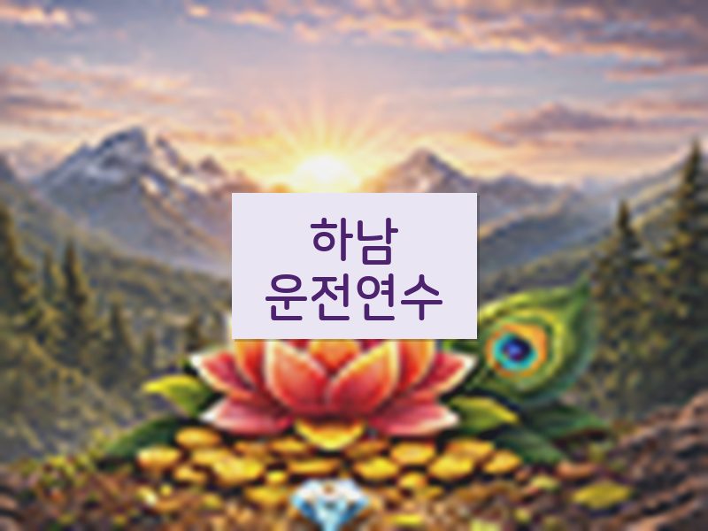 하남운전연수 후기